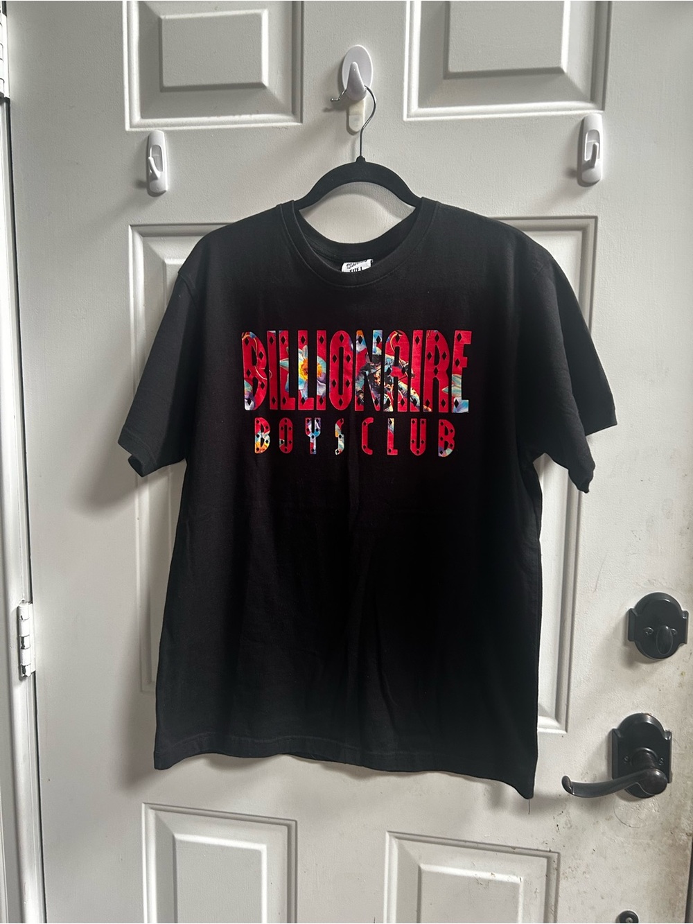 Billionaire Boys Club Black Tee with Multicolor Graphic Logo Sz L